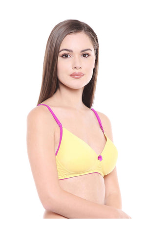 Padded Bra-6568YE with free transparent strap