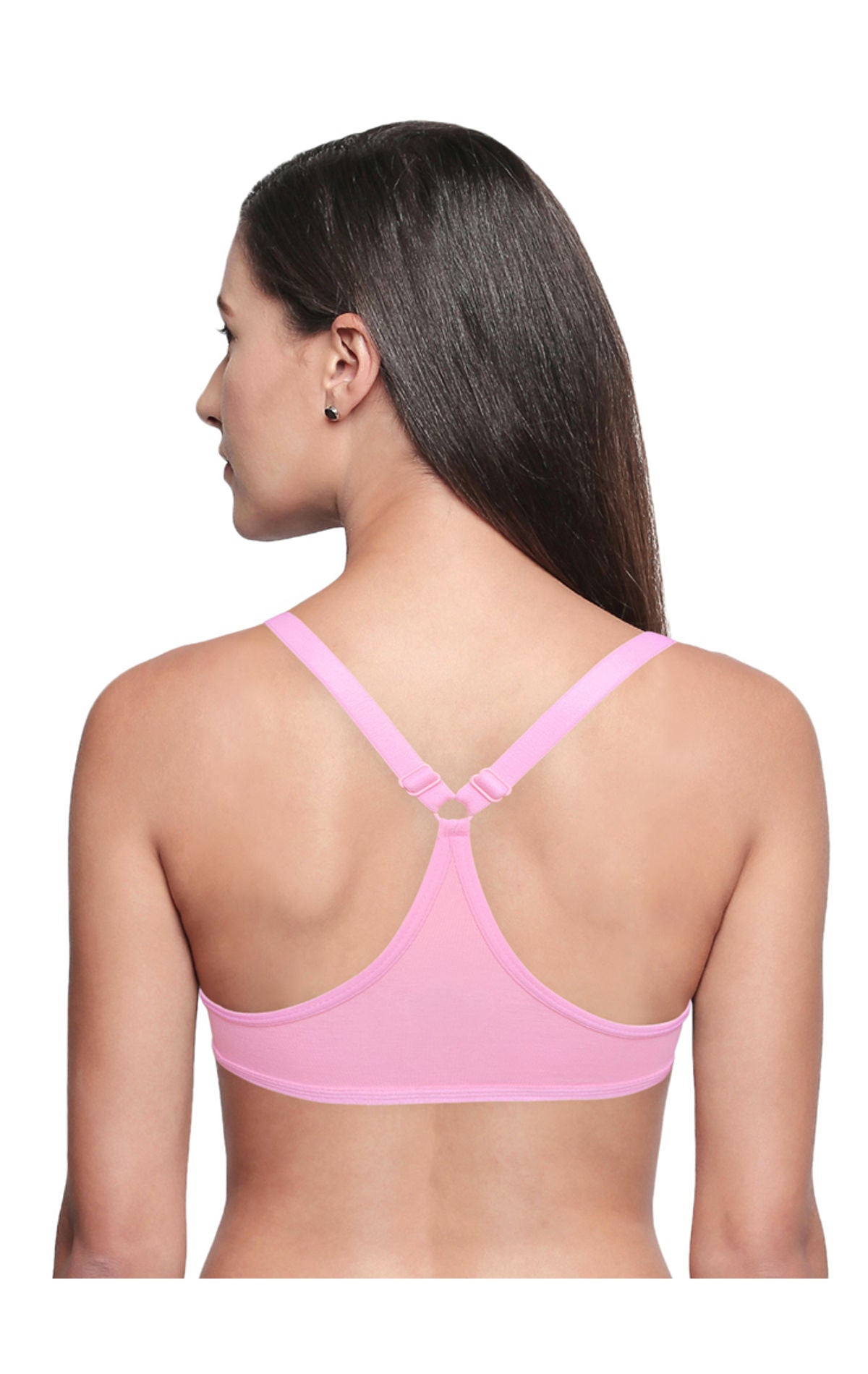 Bodycare Low Coverage, Front open, Seamless Padded Bra-6571-Pink