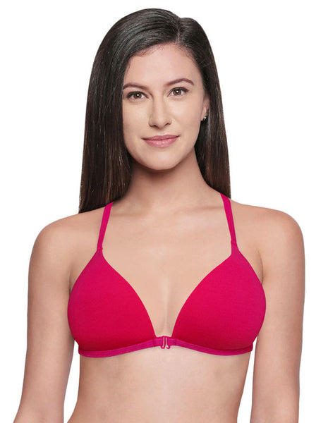 Bodycare Low Coverage, Front open, Seamless Padded Bra-6571-Rani