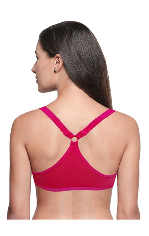 Bodycare Low Coverage, Front open, Seamless Padded Bra-6571-Rani