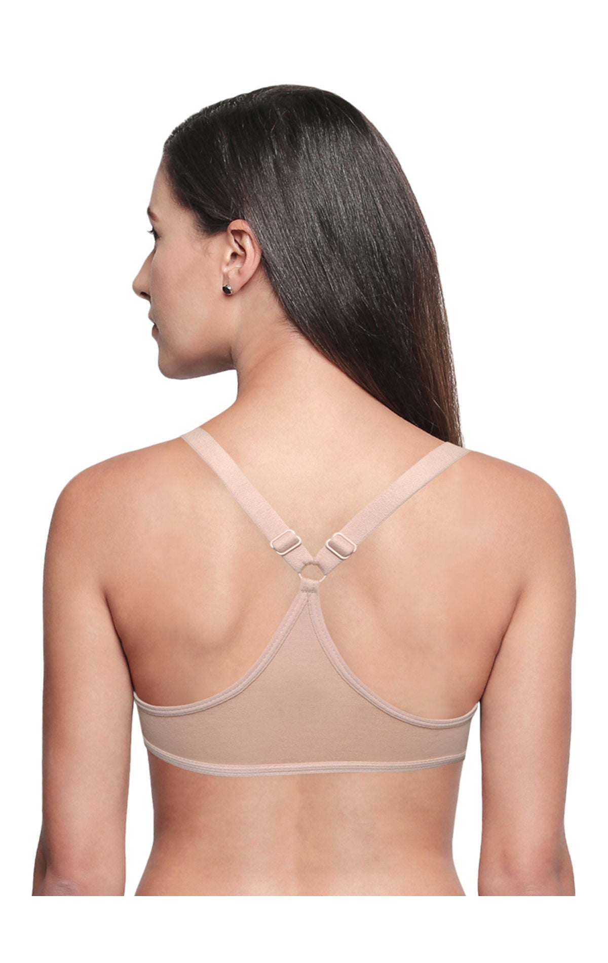 Bodycare Low Coverage, Front open, Seamless Padded Bra-6571-Skin