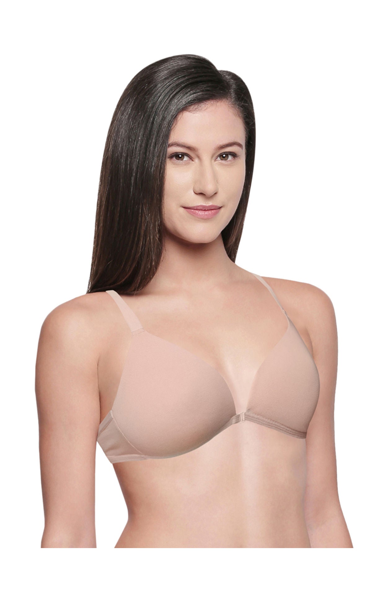 Bodycare Low Coverage, Front open, Seamless Padded Bra-6571-Skin