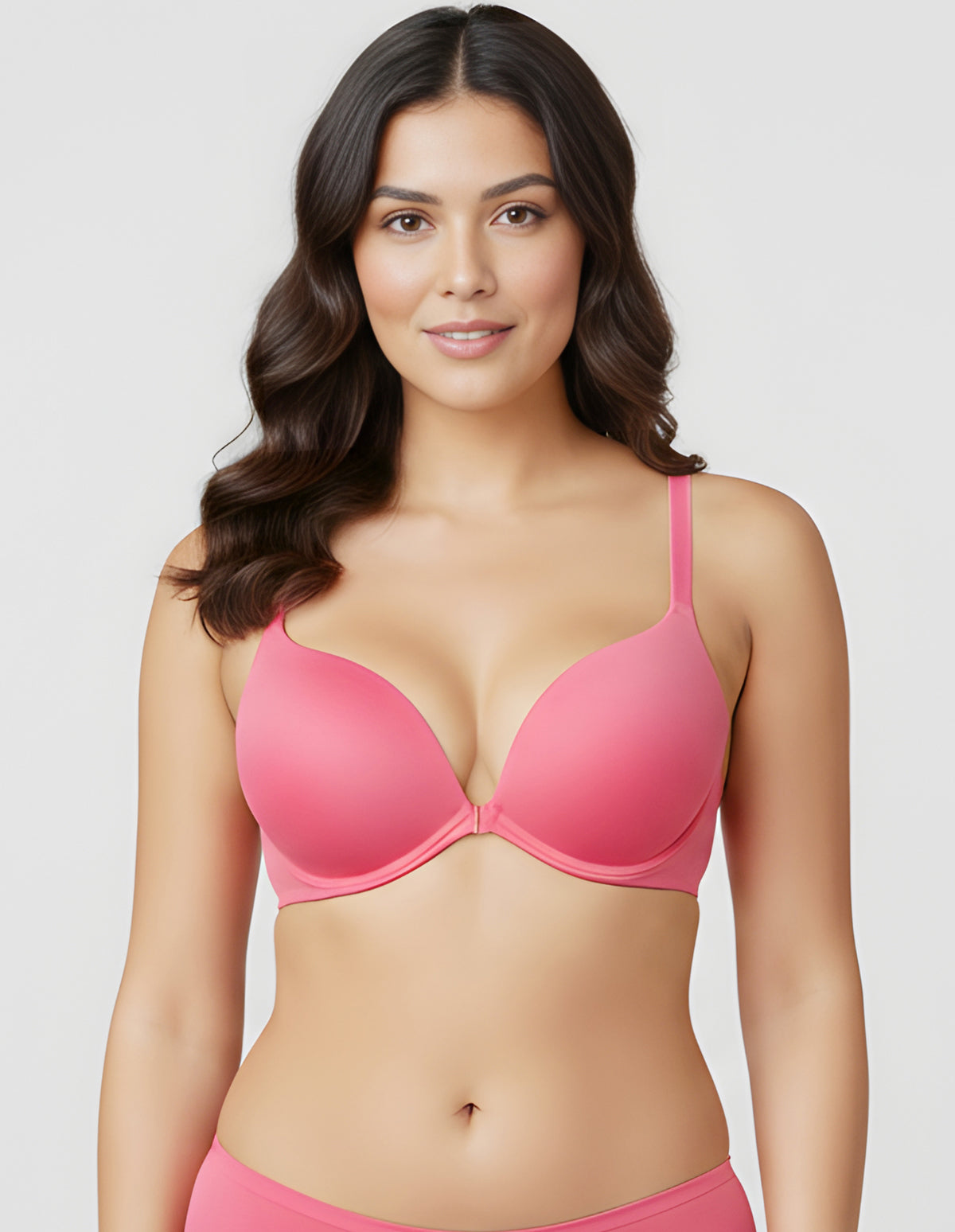 Bodycare Low Coverage, Front open, Seamless Padded Bra-6571-Rani