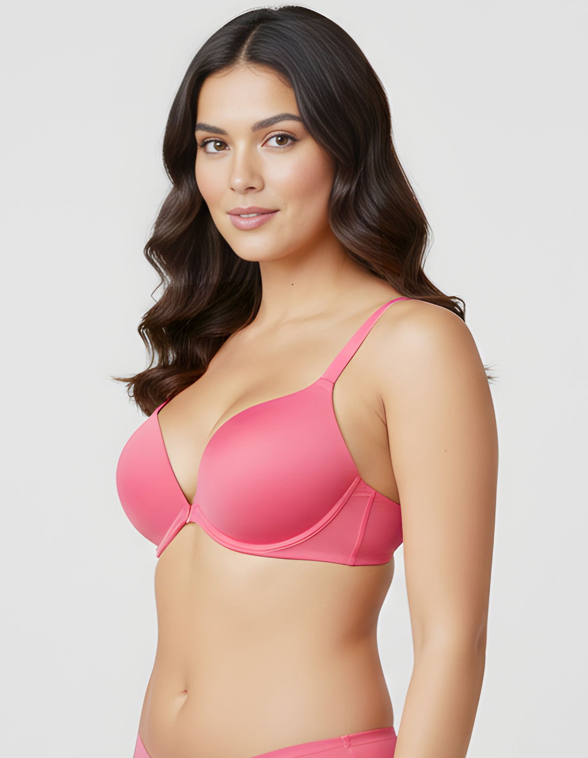 Bodycare Low Coverage, Front open, Seamless Padded Bra-6571-Rani