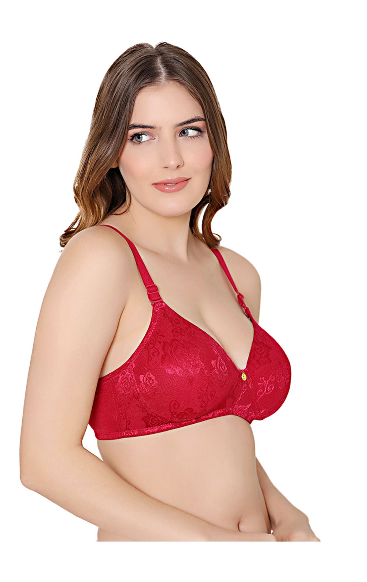 Bodycare nylon spandex wirefree adjustable straps designer net seamless padded bra-6574MEH