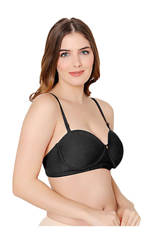 Bodycare cotton spandex wirefree convertible straps Seamless padded demi cup bra-6575B