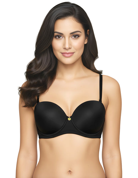 Bodycare cotton spandex wirefree convertible straps Seamless padded demi cup bra-6575B