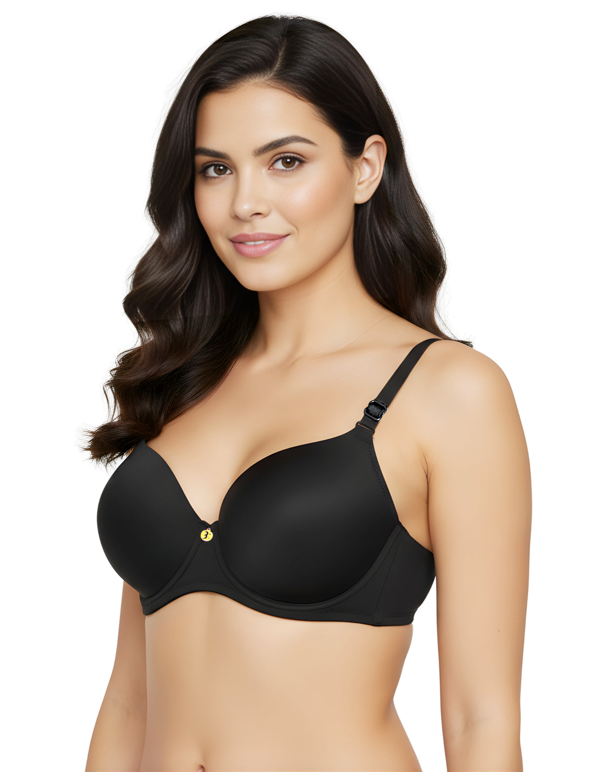 Bodycare cotton spandex wirefree convertible straps Seamless padded demi cup bra-6575B