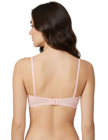 Bodycare cotton spandex wirefree convertible straps Seamless padded demi cup bra-6575PI