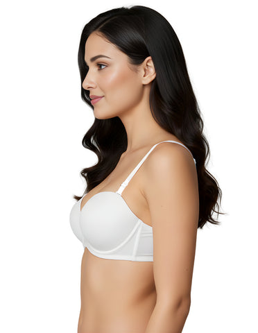 Bodycare cotton spandex wirefree convertible straps Seamless padded demi cup bra-6575W