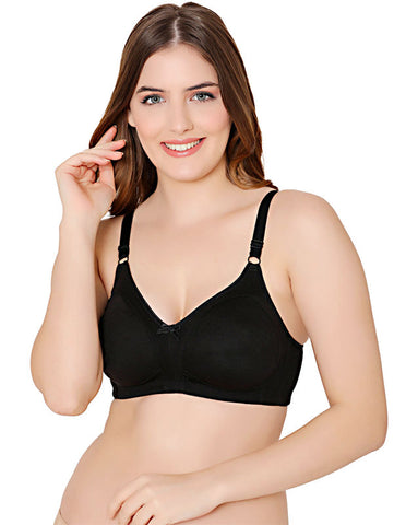 Bodycare polycotton wirefree adjustable straps moulded cup non padded bra-6576B