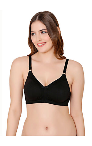 Bodycare polycotton wirefree adjustable straps moulded cup non padded bra-6576B