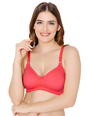Bodycare polycotton wirefree adjustable straps moulded cup non padded bra-6576CO