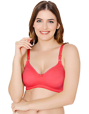 Bodycare polycotton wirefree adjustable straps moulded cup non padded bra-6576CO