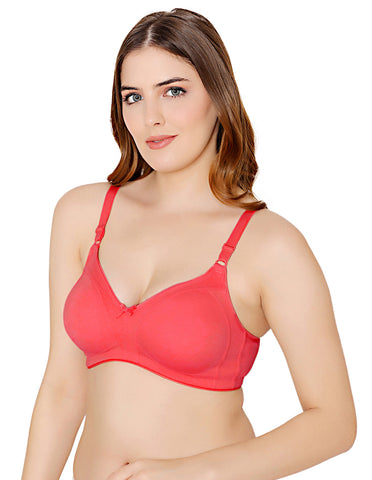 Bodycare polycotton wirefree adjustable straps moulded cup non padded bra-6576CO