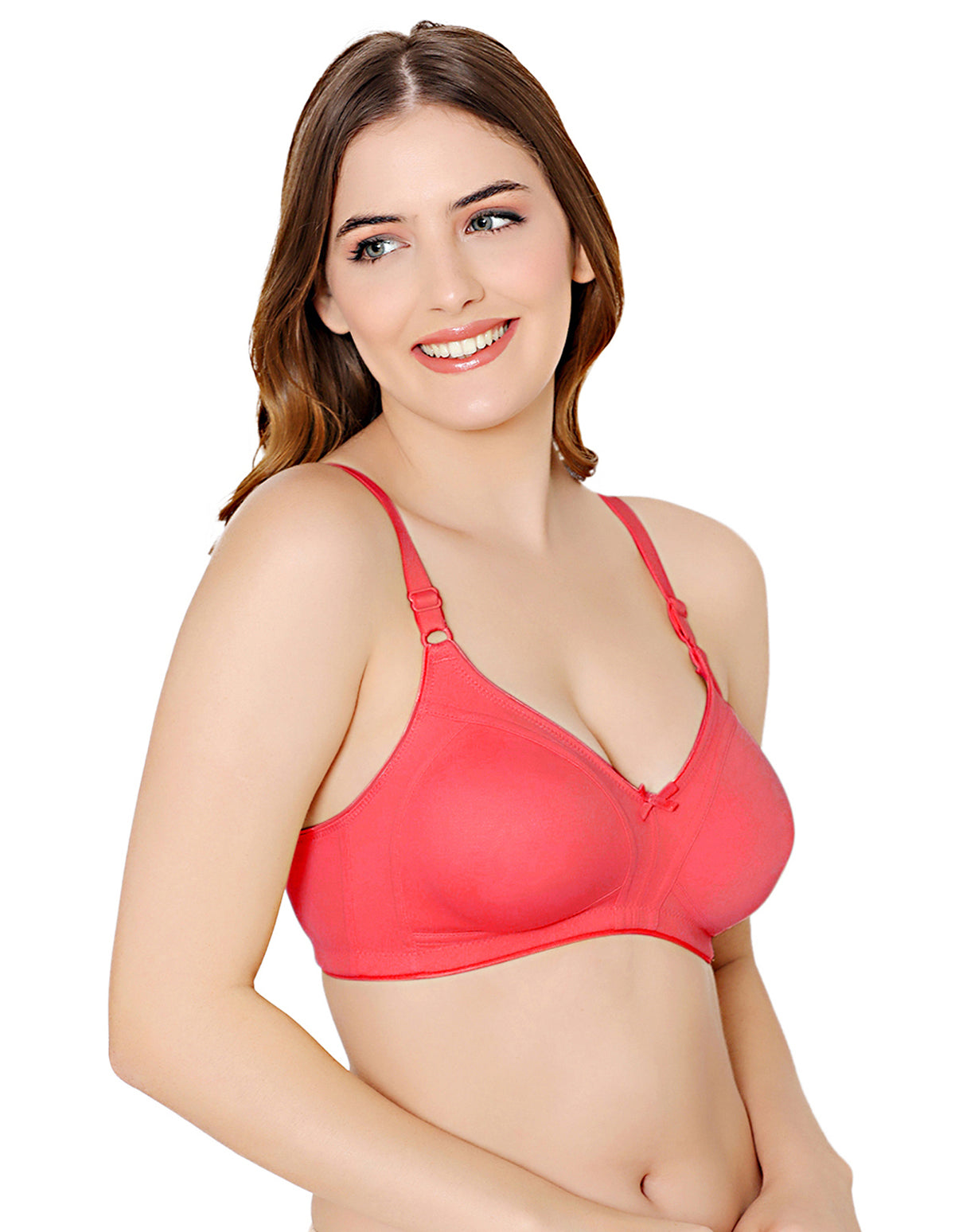 Bodycare polycotton wirefree adjustable straps moulded cup non padded bra-6576CO