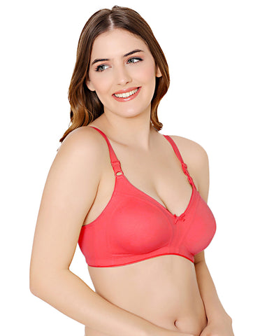 Bodycare polycotton wirefree adjustable straps moulded cup non padded bra-6576CO