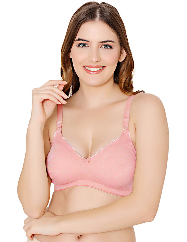 Bodycare polycotton wirefree adjustable straps moulded cup non padded bra-6576PI