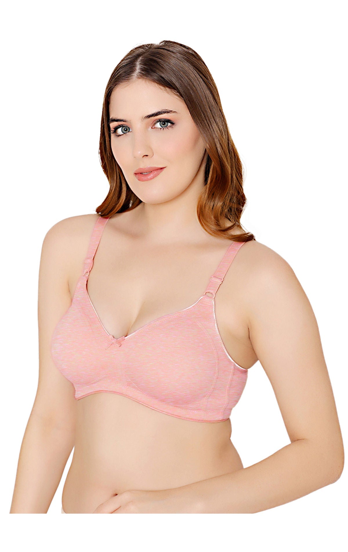 Bodycare polycotton wirefree adjustable straps moulded cup non padded bra-6576PI