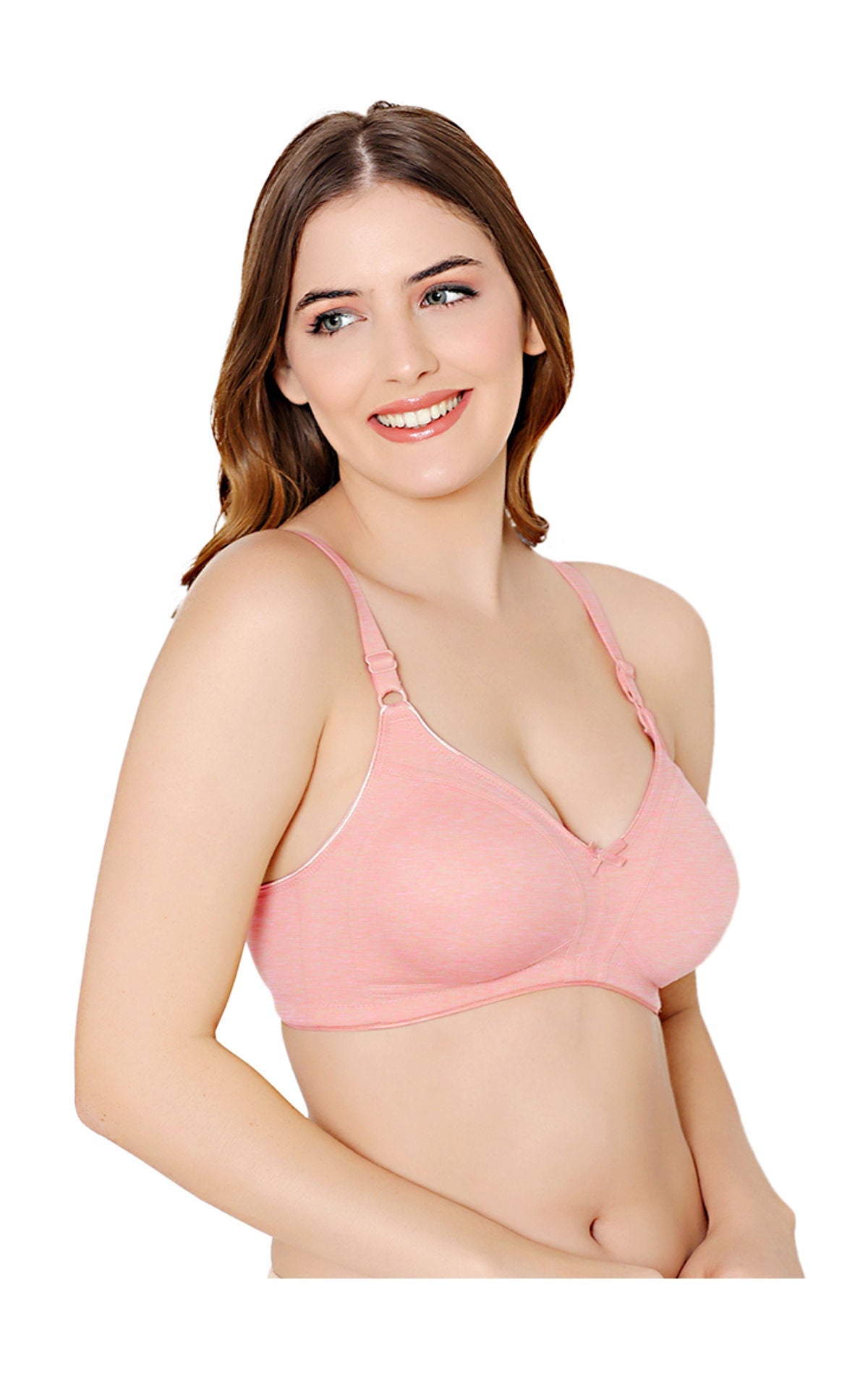 Bodycare polycotton wirefree adjustable straps moulded cup non padded bra-6576PI