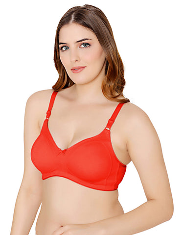 Bodycare polycotton wirefree adjustable straps moulded cup non padded bra-6576RE