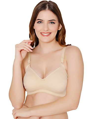 Bodycare polycotton wirefree adjustable straps moulded cup non padded bra-6576S