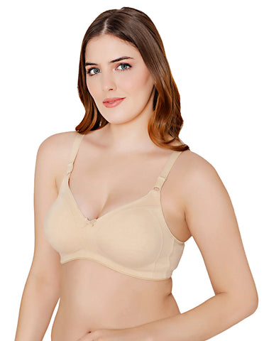 Bodycare polycotton wirefree adjustable straps moulded cup non padded bra-6576S