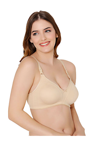 Bodycare polycotton wirefree adjustable straps moulded cup non padded bra-6576S