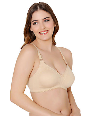 Bodycare polycotton wirefree adjustable straps moulded cup non padded bra-6576S