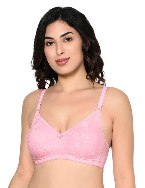 Bodycare Printed Padded Bra-6579-Pink