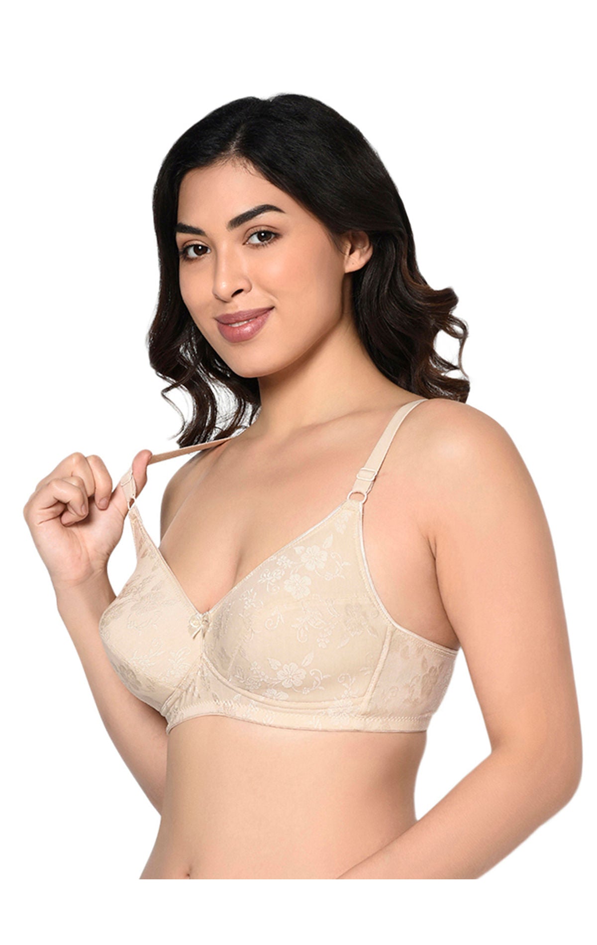 Bodycare Printed Padded Bra-6579-Skin