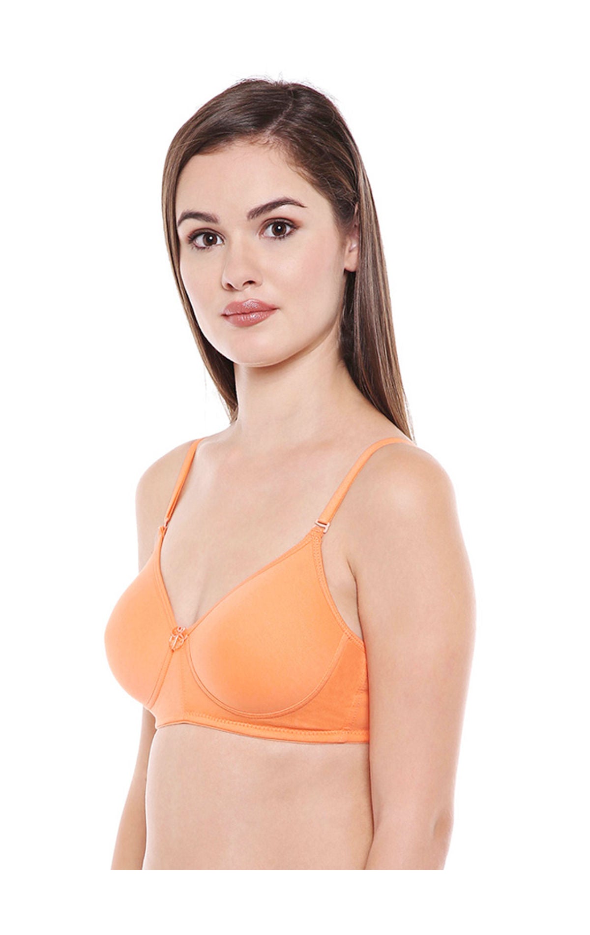 Lightly Padded Bra-6588ORG with free transparent strap