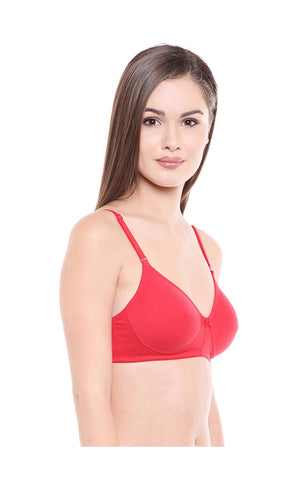 Lightly Padded Bra-6588RED with free transparent strap