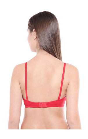 Lightly Padded Bra-6588RED with free transparent strap