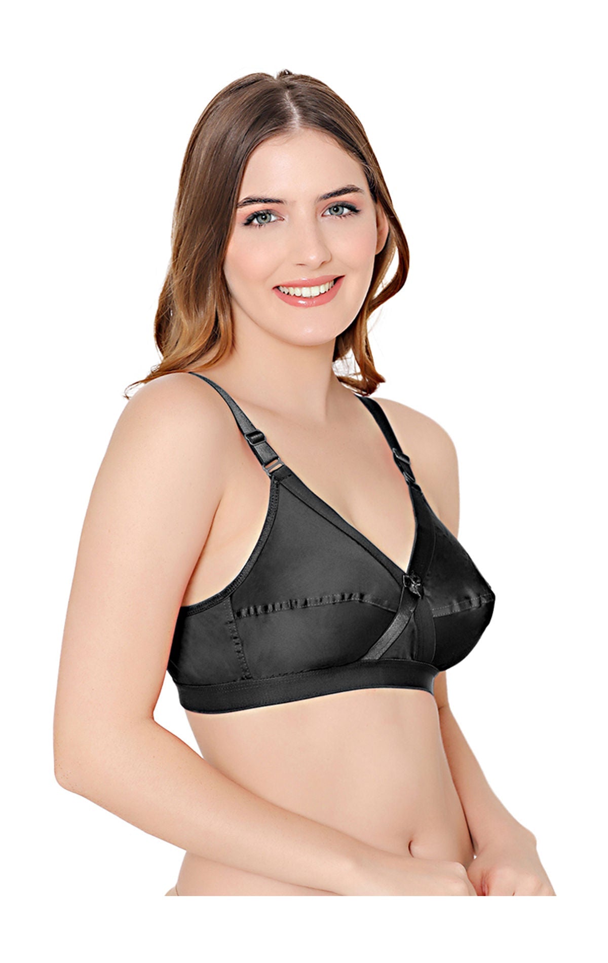 Bodycare cotton blend wirefree adjustable straps comfortable non padded bra-6591B