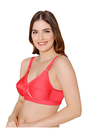 Bodycare cotton blend wirefree adjustable straps comfortable non padded bra-6591COR