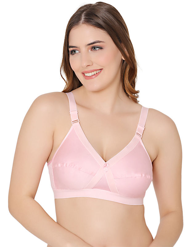 Bodycare cotton blend wirefree adjustable straps comfortable non padded bra-6591PI