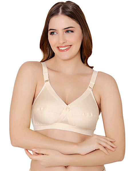 Bodycare cotton blend wirefree adjustable straps comfortable non padded bra-6591S