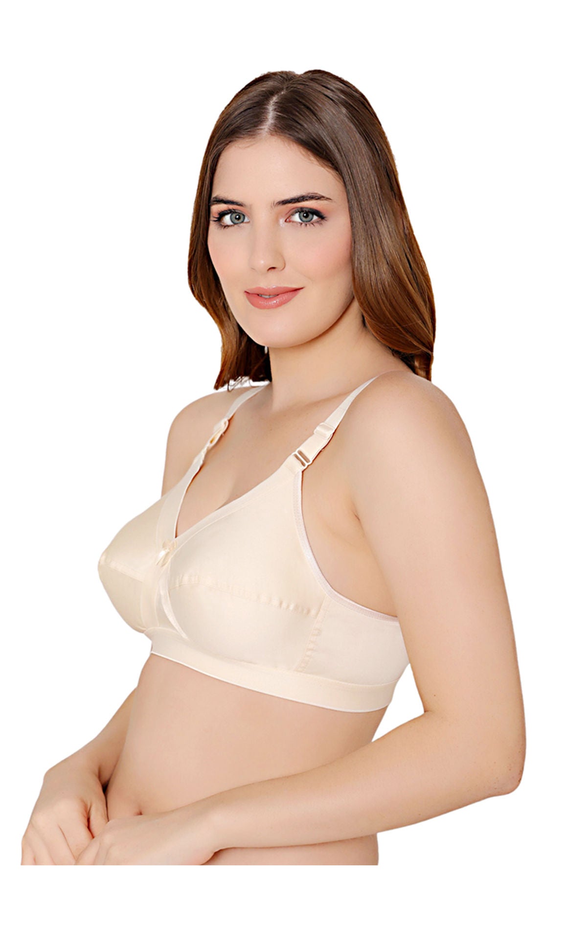 Bodycare cotton blend wirefree adjustable straps comfortable non padded bra-6591S