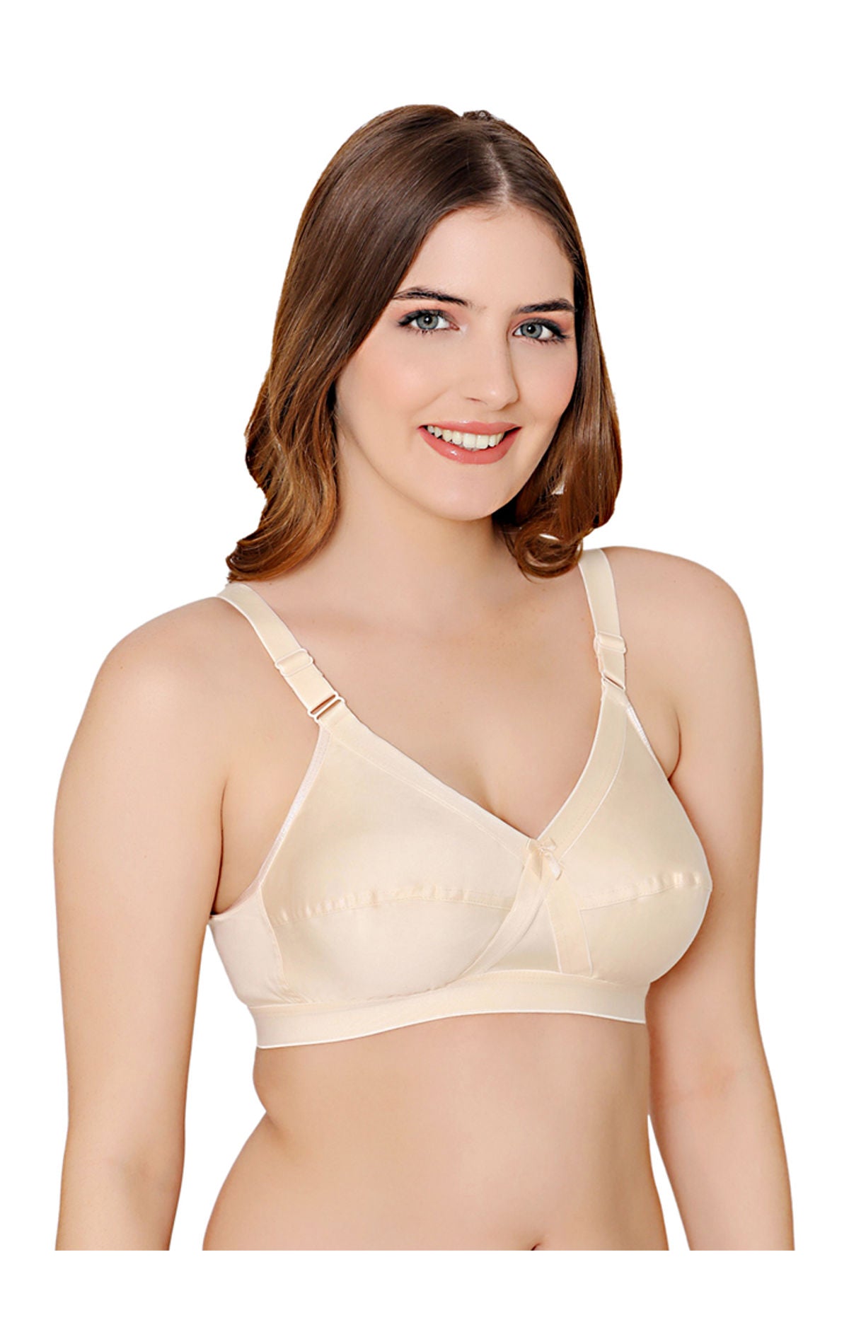 Bodycare cotton blend wirefree adjustable straps comfortable non padded bra-6591S