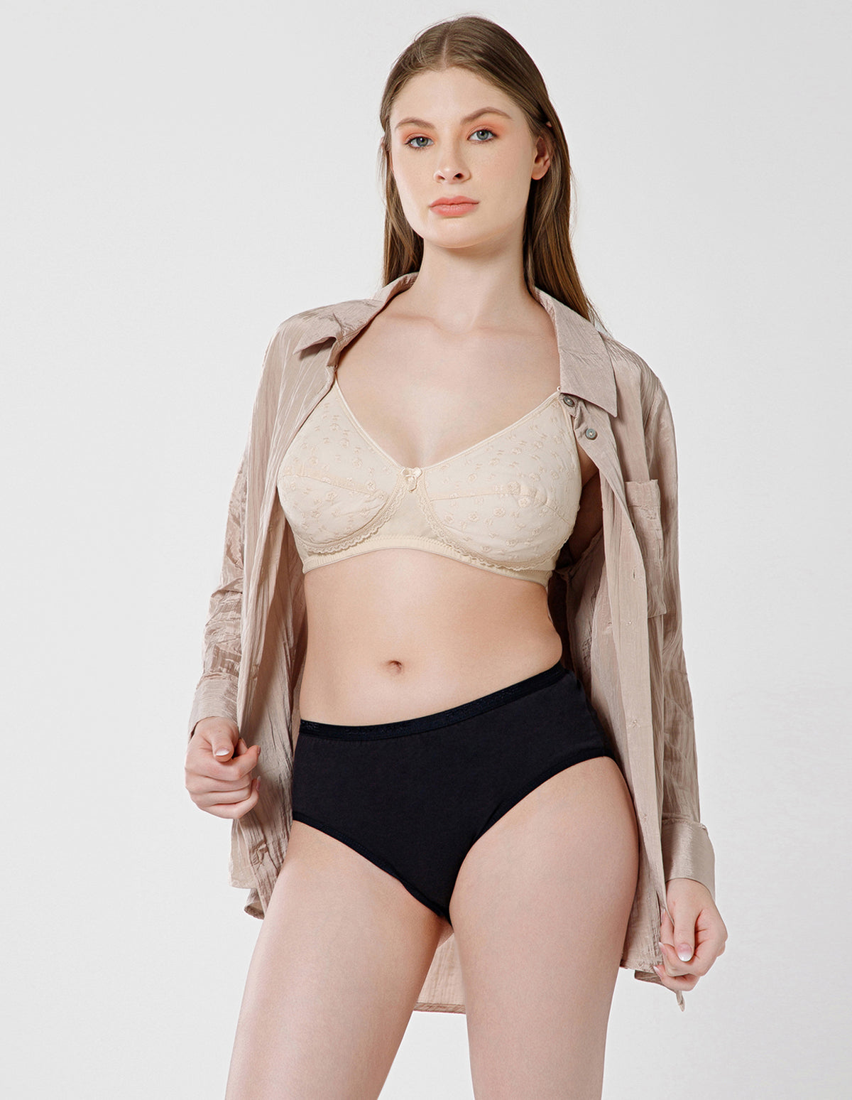 Soft Cotton Padded Wirefree Full Coverage Bra for Everyday Comfort - 6593S(C)