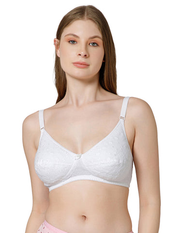 Soft Cotton Padded Wirefree Full Coverage Bra for Everyday Comfort - (#6593W BCD)