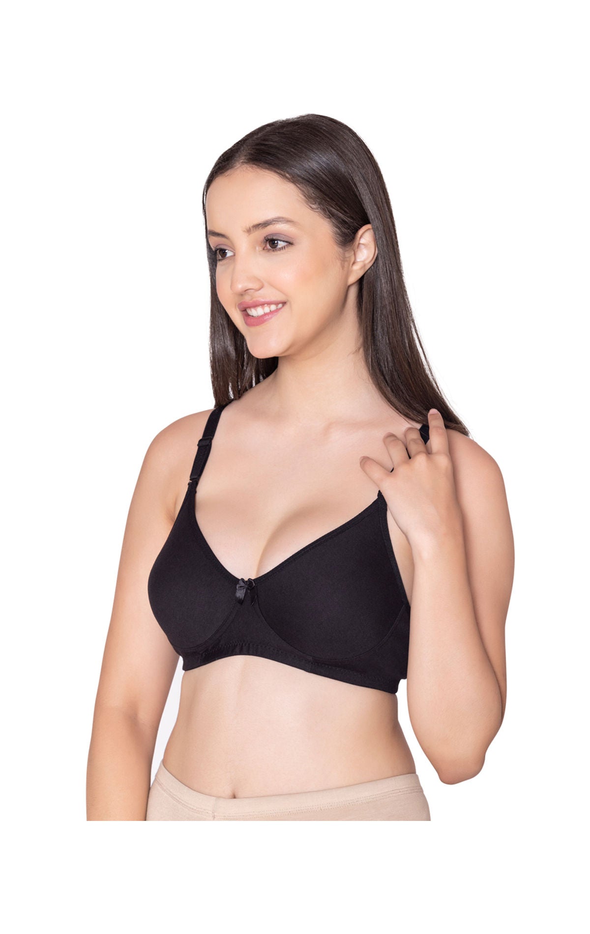 Bodycare polycotton wirefree convertible straps moulded cup non padded bra-6594B