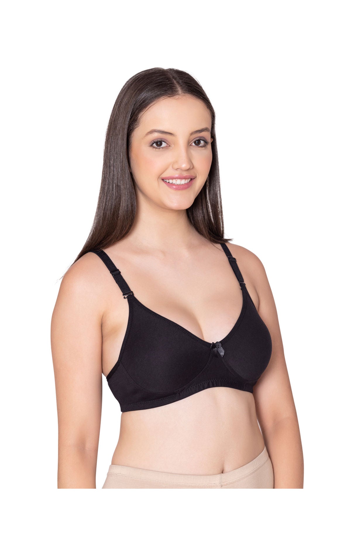 Bodycare polycotton wirefree convertible straps moulded cup non padded bra-6594B