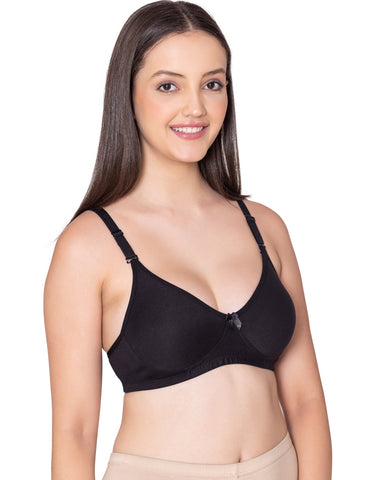 Bodycare polycotton wirefree convertible straps moulded cup non padded bra-6594B