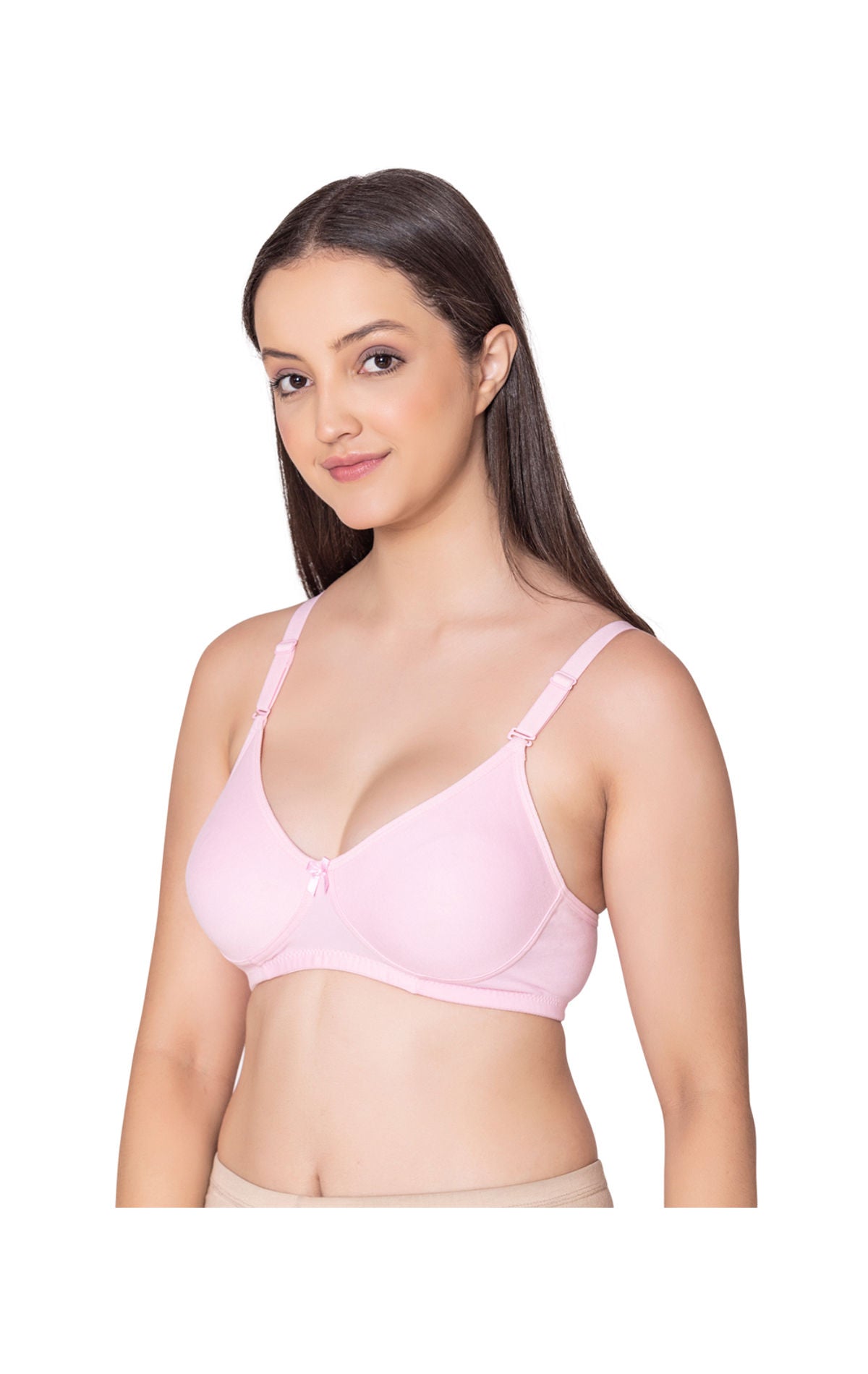 Bodycare polycotton wirefree convertible straps moulded cup non padded bra-6594PI