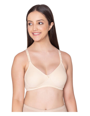 Bodycare polycotton wirefree convertible straps moulded cup non padded bra-6594S