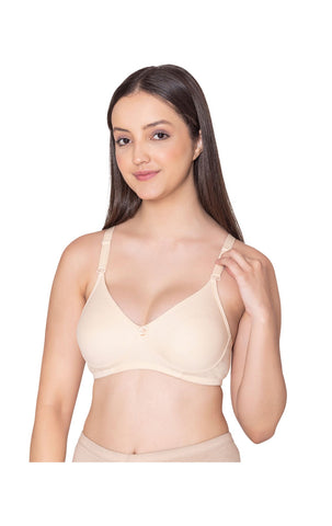 Bodycare polycotton wirefree convertible straps moulded cup non padded bra-6594S