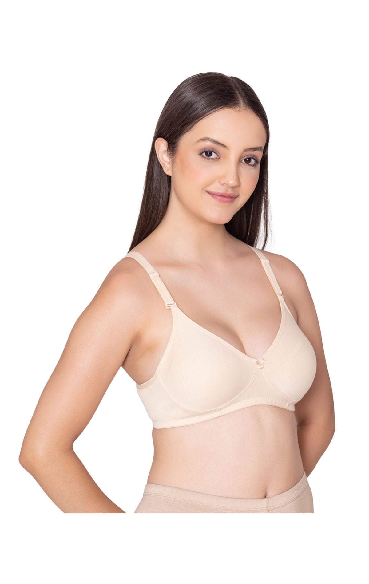 Bodycare polycotton wirefree convertible straps moulded cup non padded bra-6594S