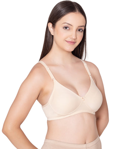 Bodycare polycotton wirefree convertible straps moulded cup non padded bra-6594S